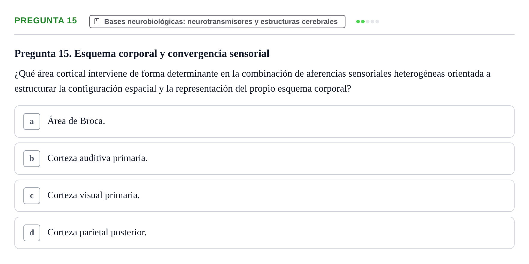 Enunciado: Pregunta 15