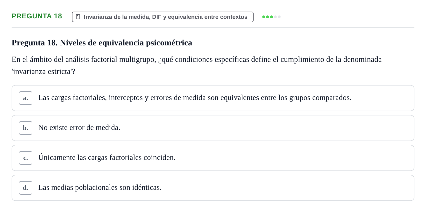 Enunciado: Pregunta 18