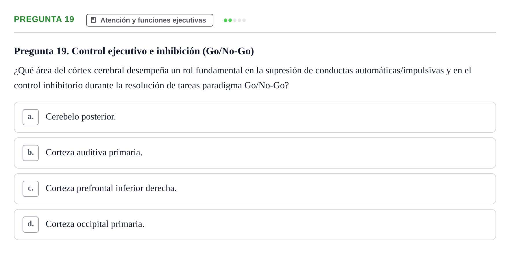 Enunciado: Pregunta 19