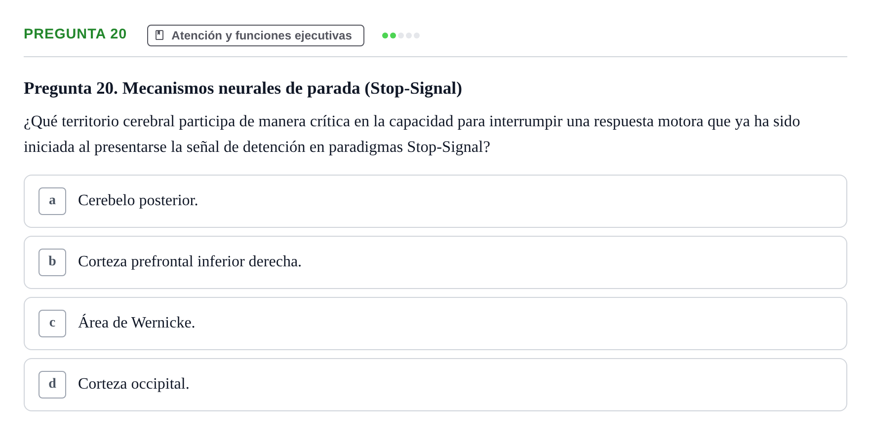 Enunciado: Pregunta 20