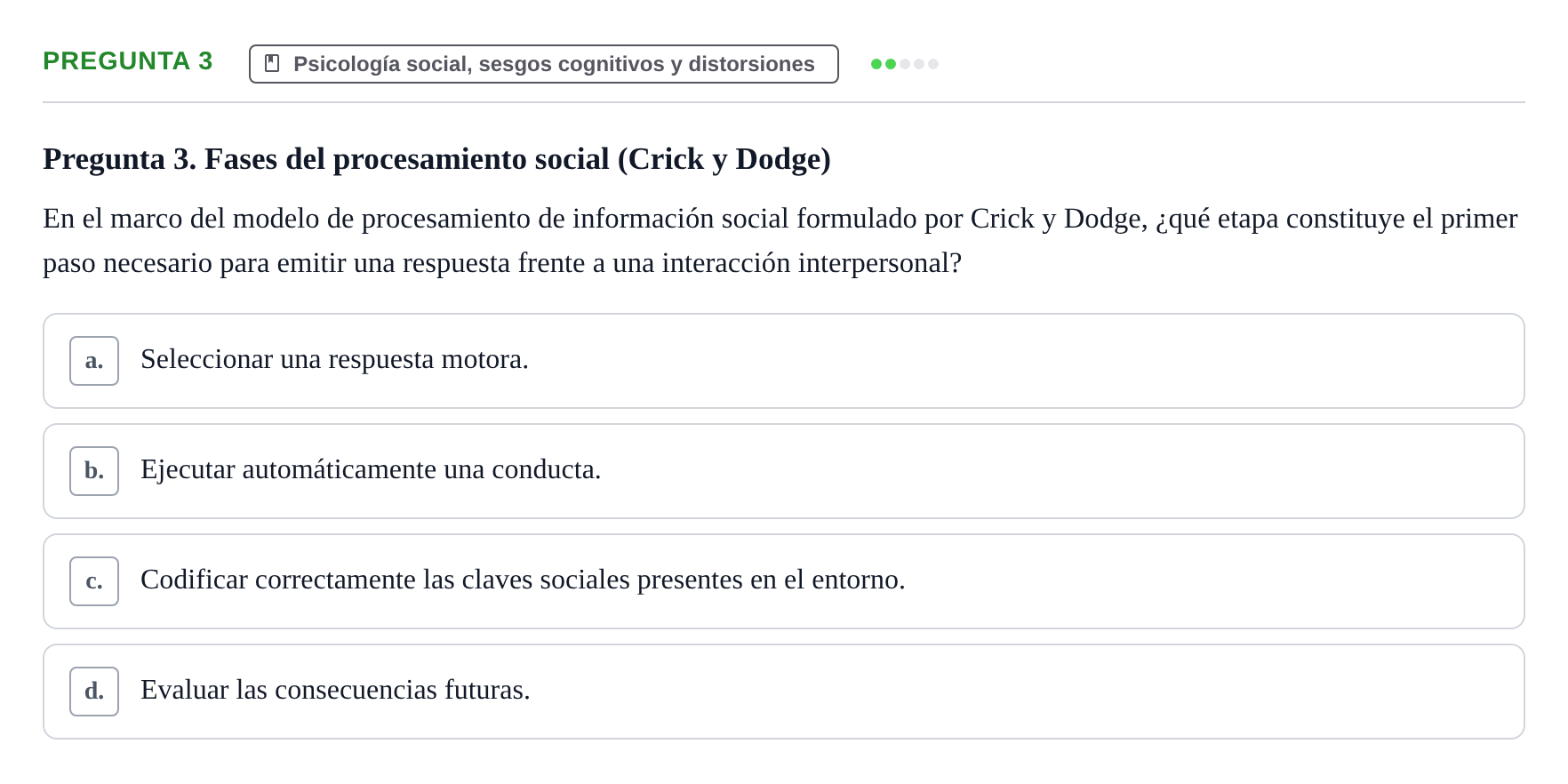 Enunciado: Pregunta 3