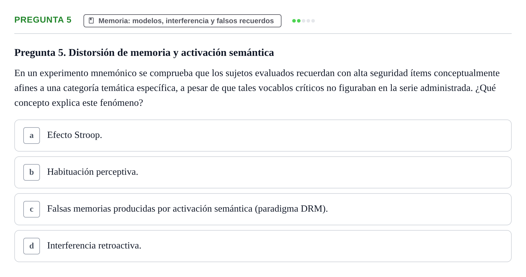 Enunciado: Pregunta 5