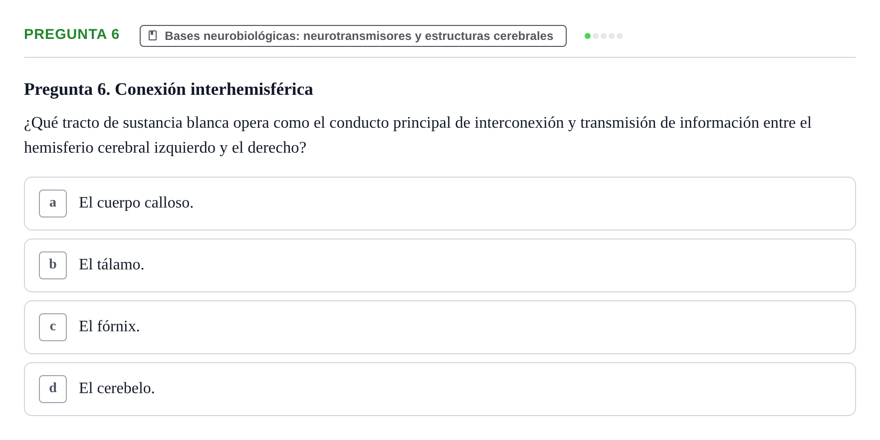Enunciado: Pregunta 6