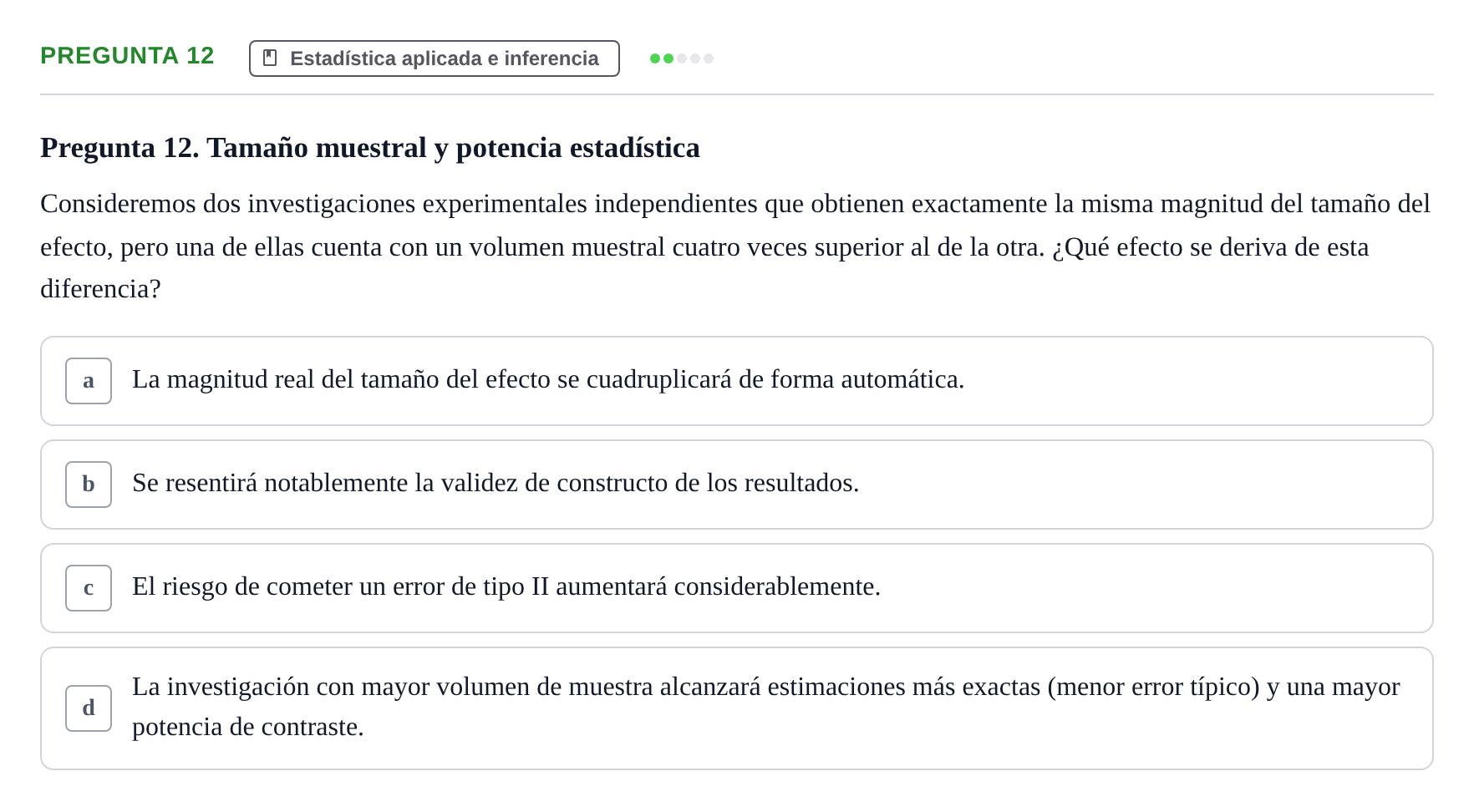 Enunciado: Pregunta 12