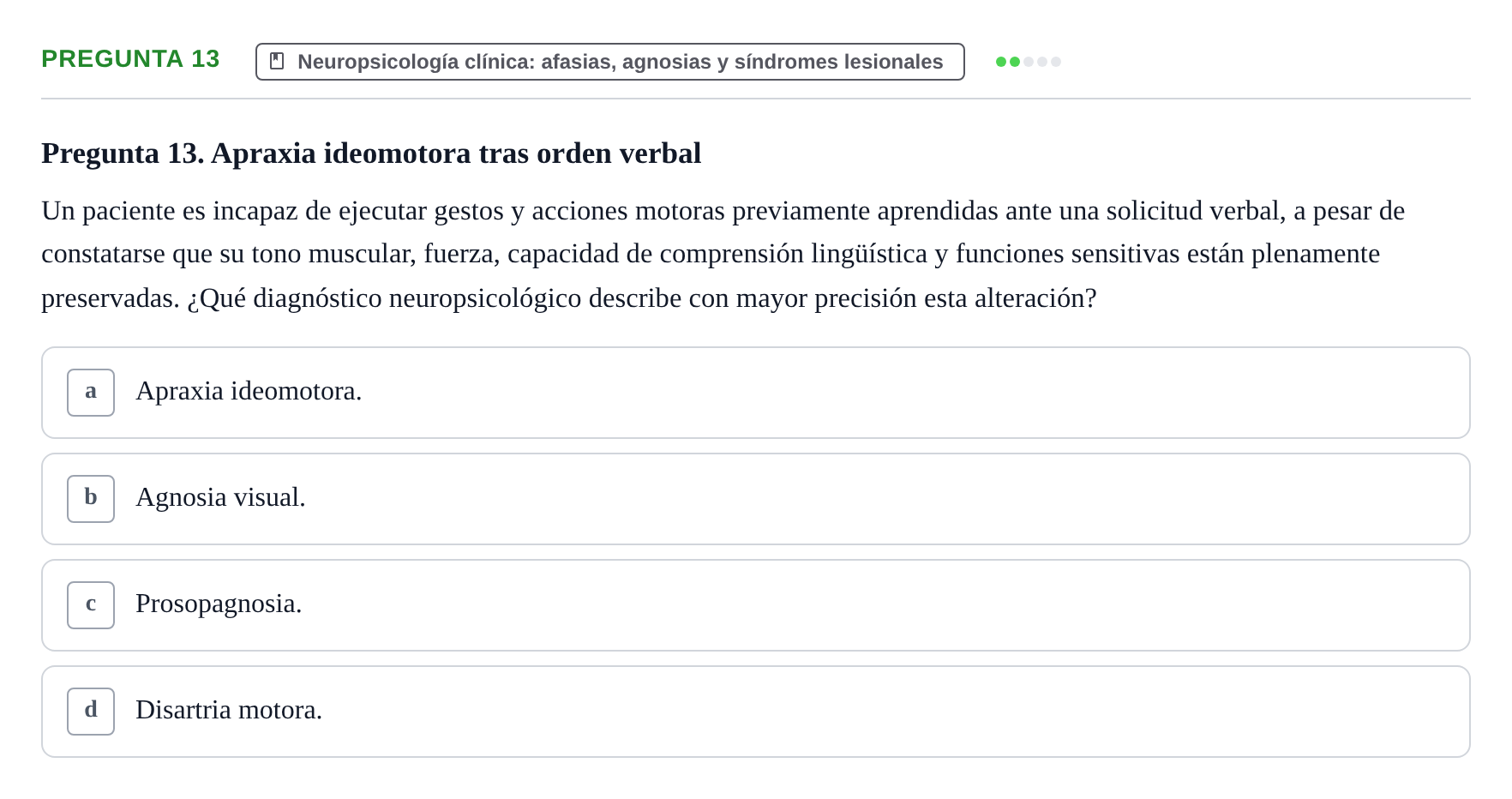 Enunciado: Pregunta 13