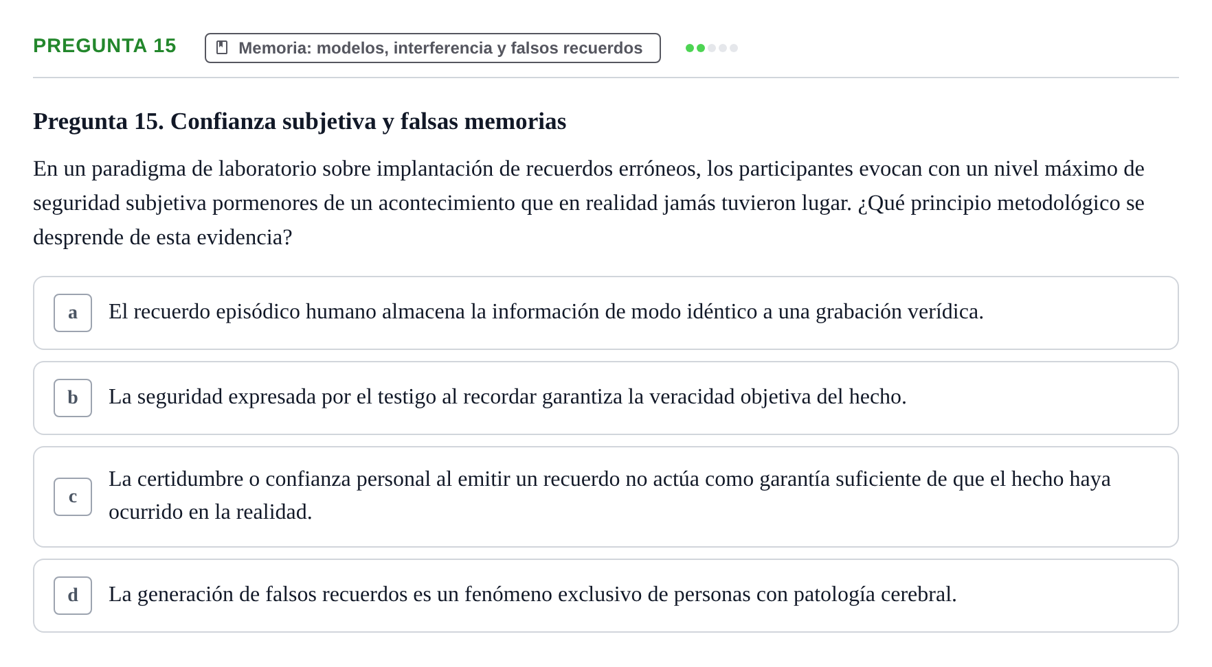 Enunciado: Pregunta 15
