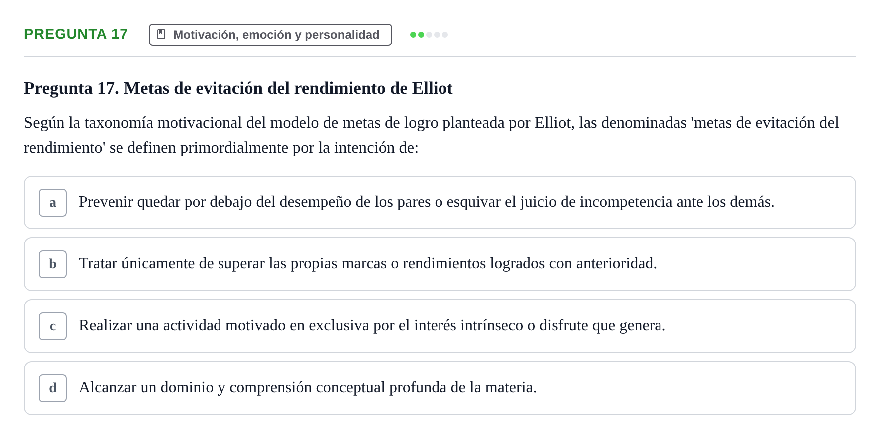 Enunciado: Pregunta 17