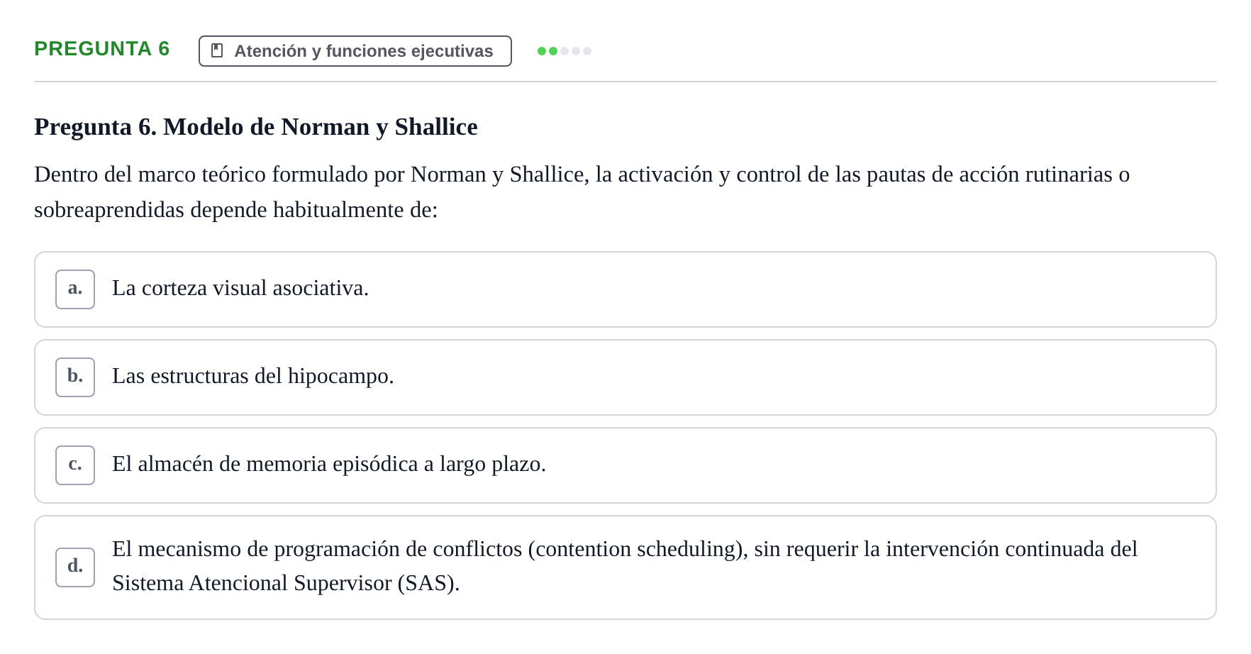 Enunciado: Pregunta 6