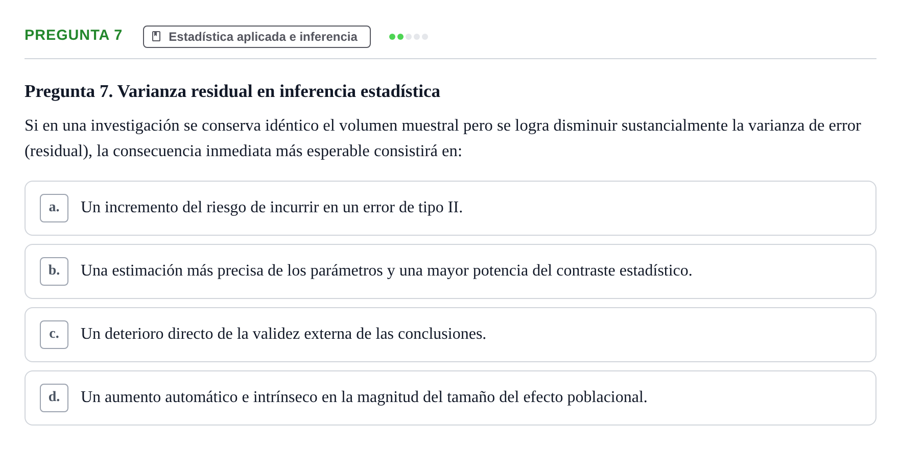 Enunciado: Pregunta 7