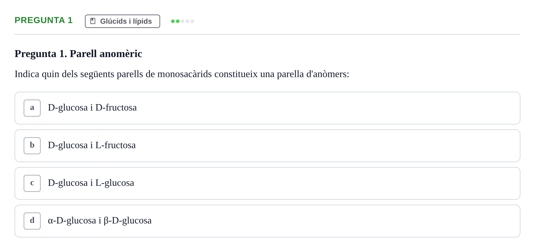 Enunciado: Pregunta 1 · Fonaments de Biologia Molecular i Cel·lular UAB Exemples