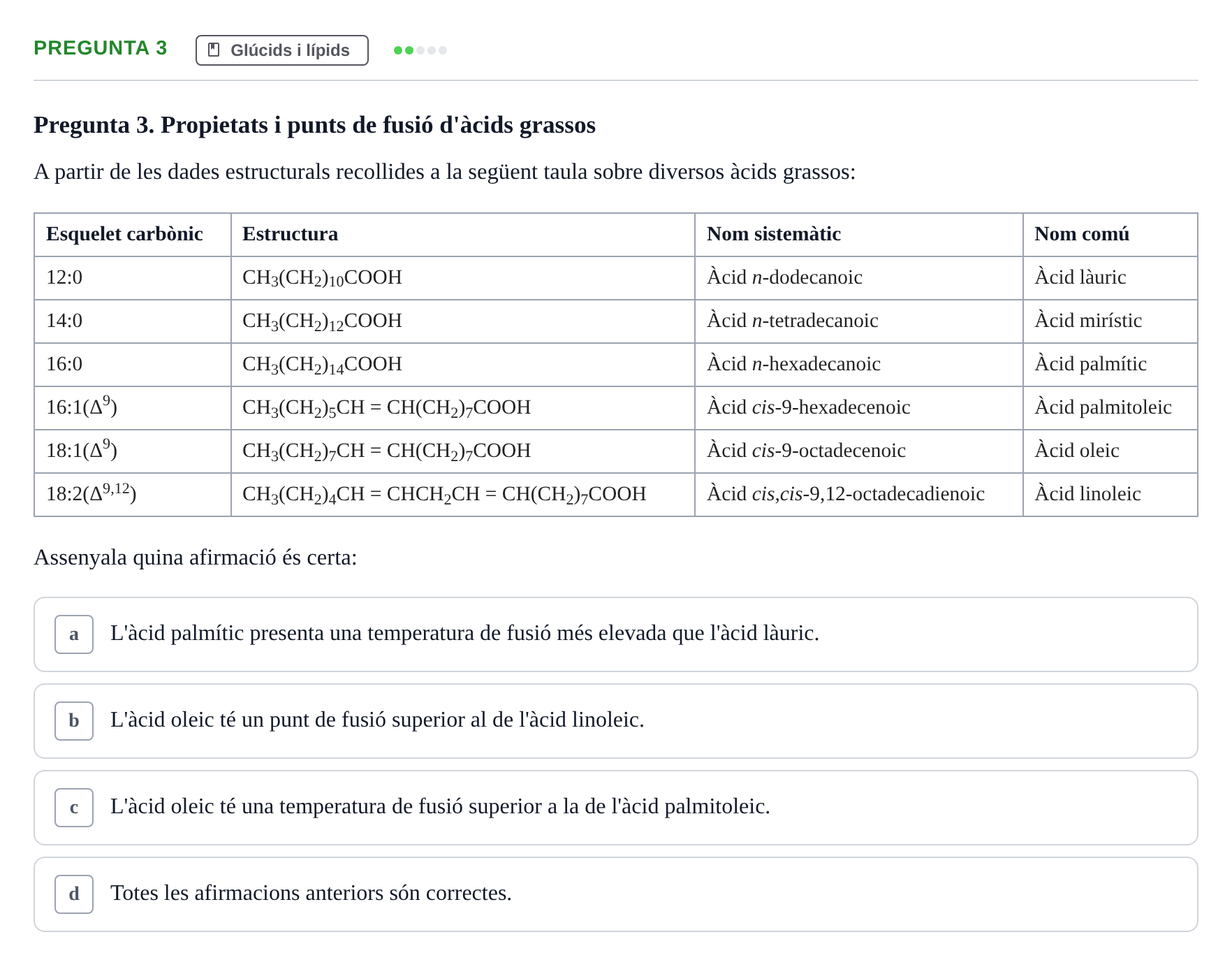 Enunciado: Pregunta 3 · Fonaments de Biologia Molecular i Cel·lular UAB Exemples