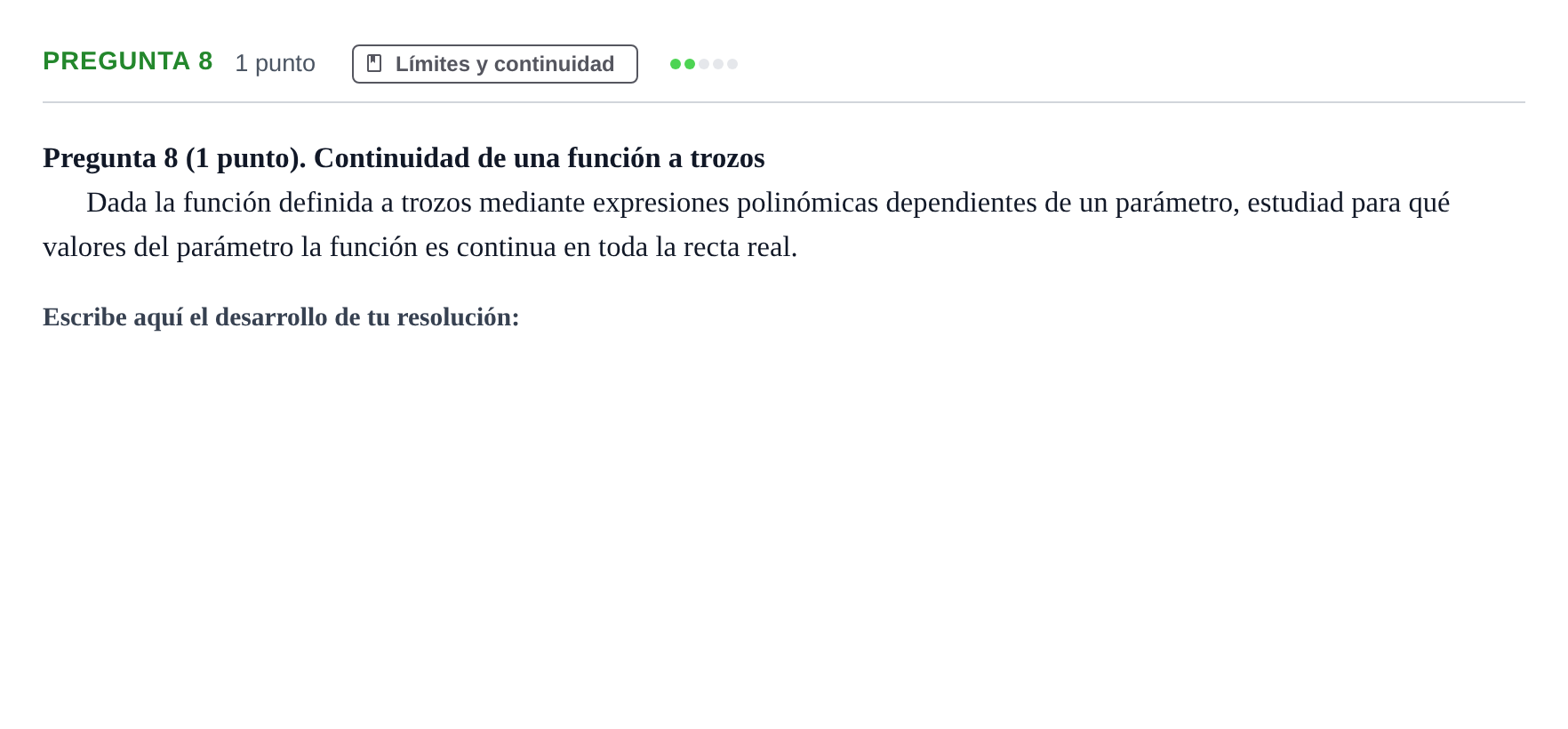 Enunciado: Pregunta 8 · Fundamentos de Matemáticas UOC 2020