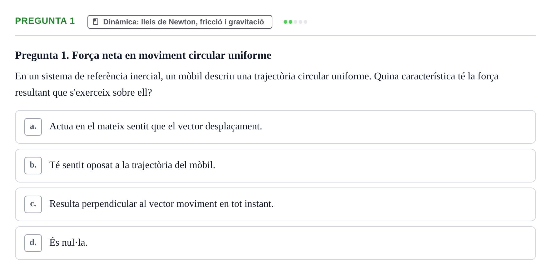 Enunciado: Pregunta 1 · Física I i II UAB 2014