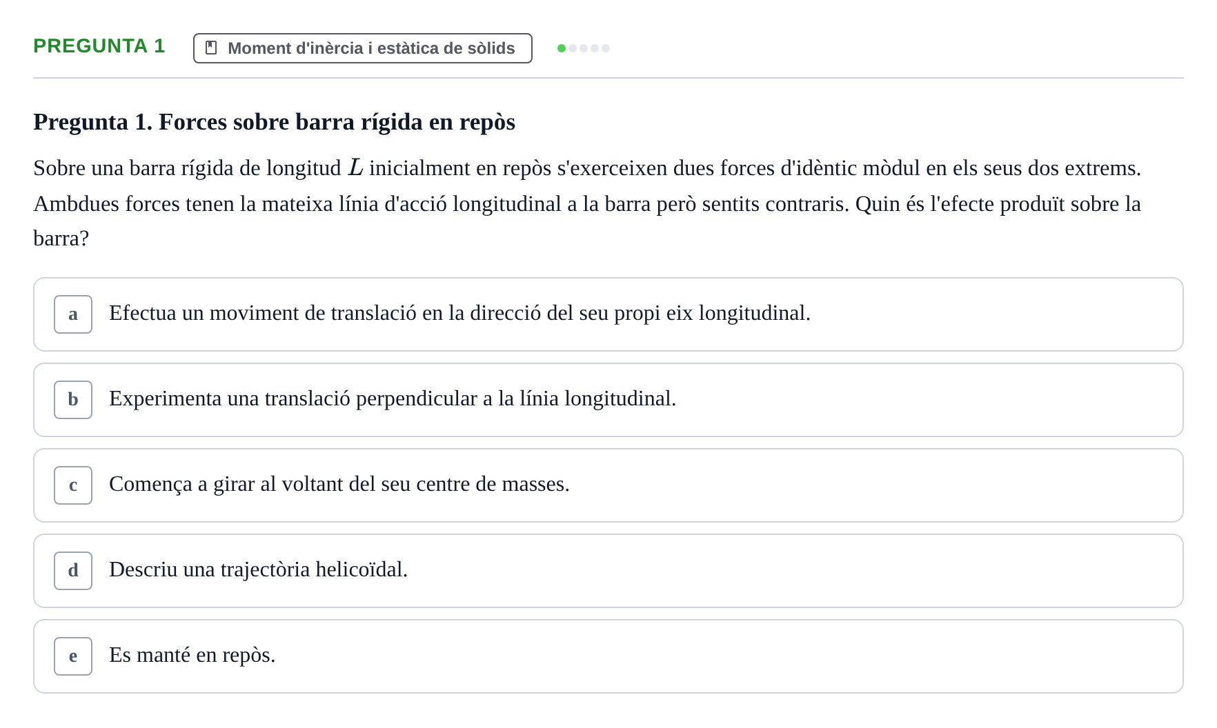 Enunciado: Pregunta 1 · Física I i II UAB 2021