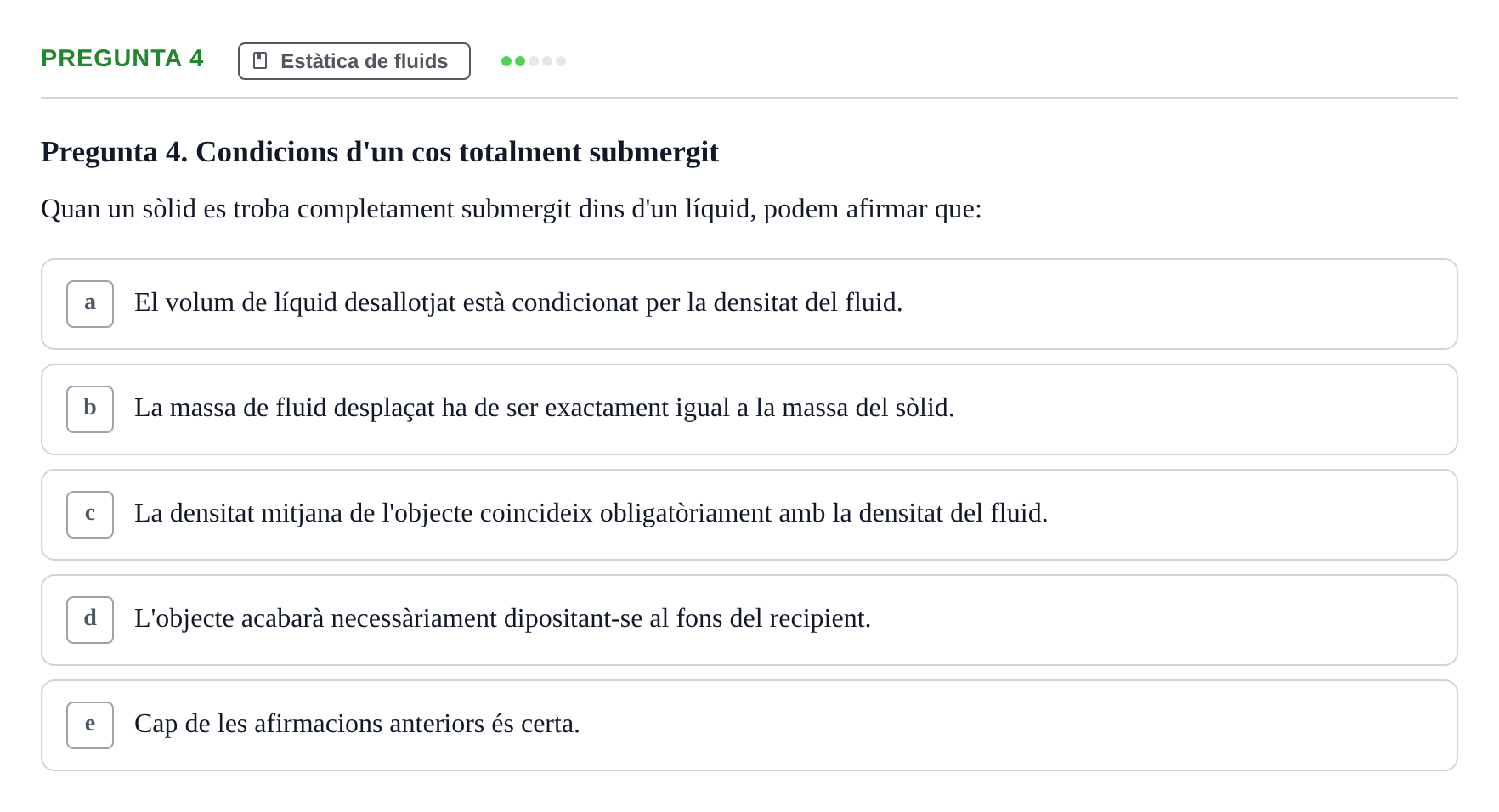 Enunciado: Pregunta 4 · Física I i II UAB 2021