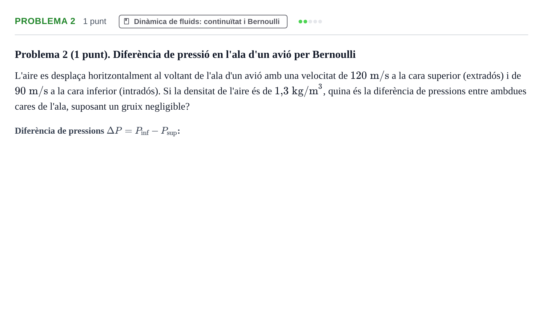 Enunciado: Problema 2 · Física I i II UAB 2021