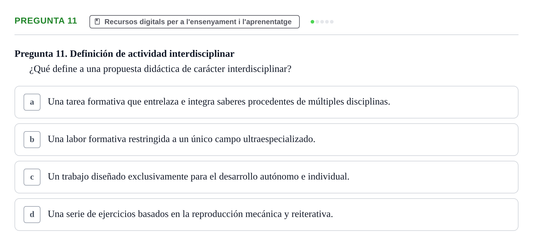 Enunciado: Pregunta 11