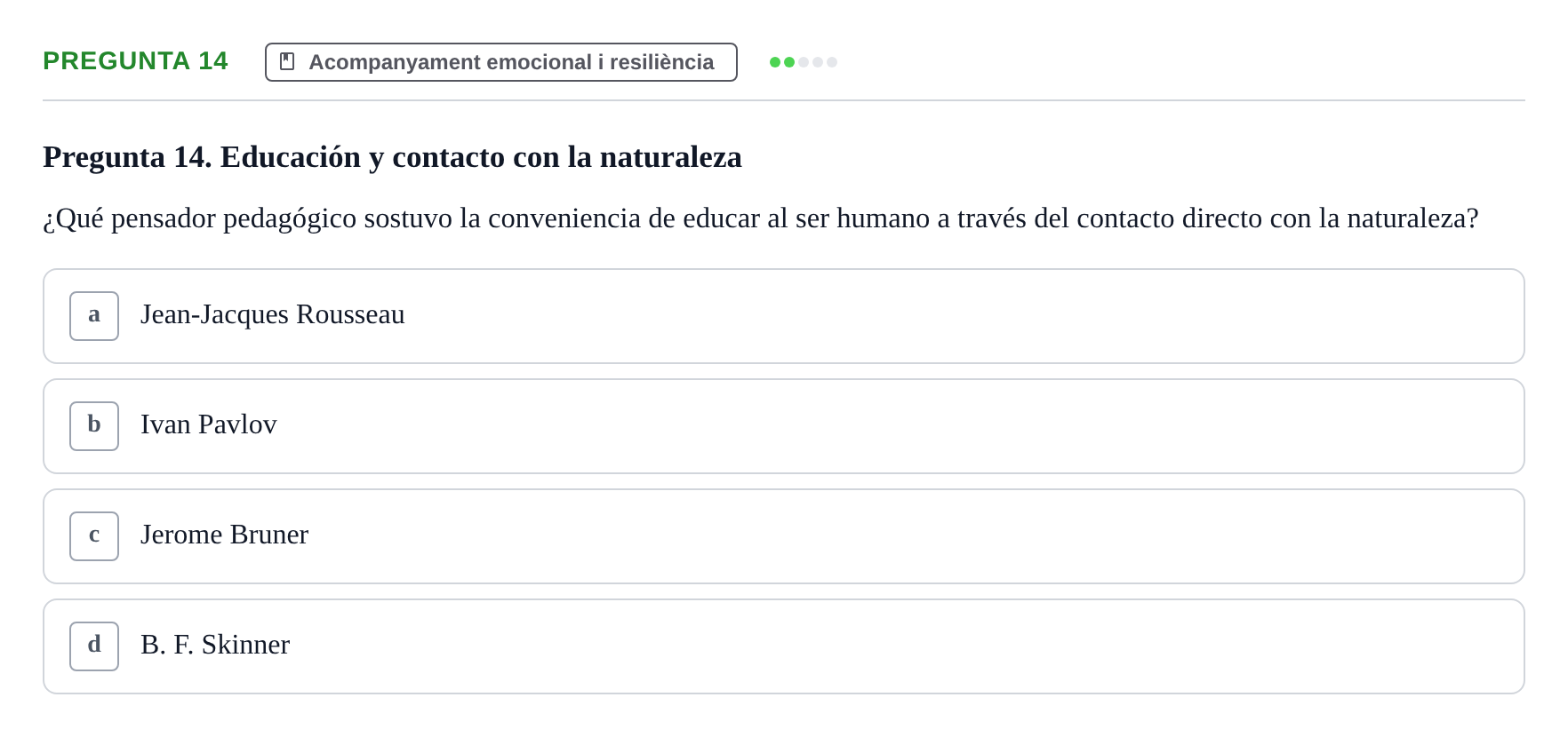 Enunciado: Pregunta 14