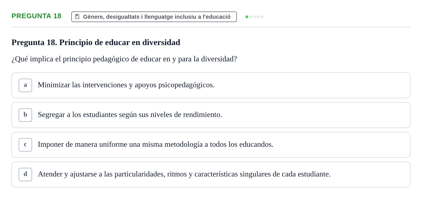 Enunciado: Pregunta 18