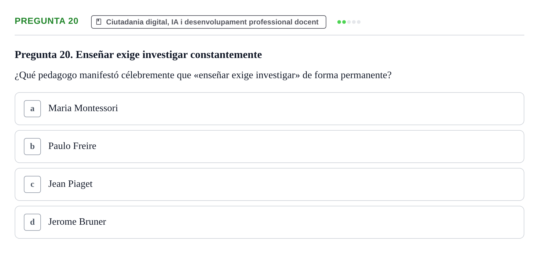 Enunciado: Pregunta 20