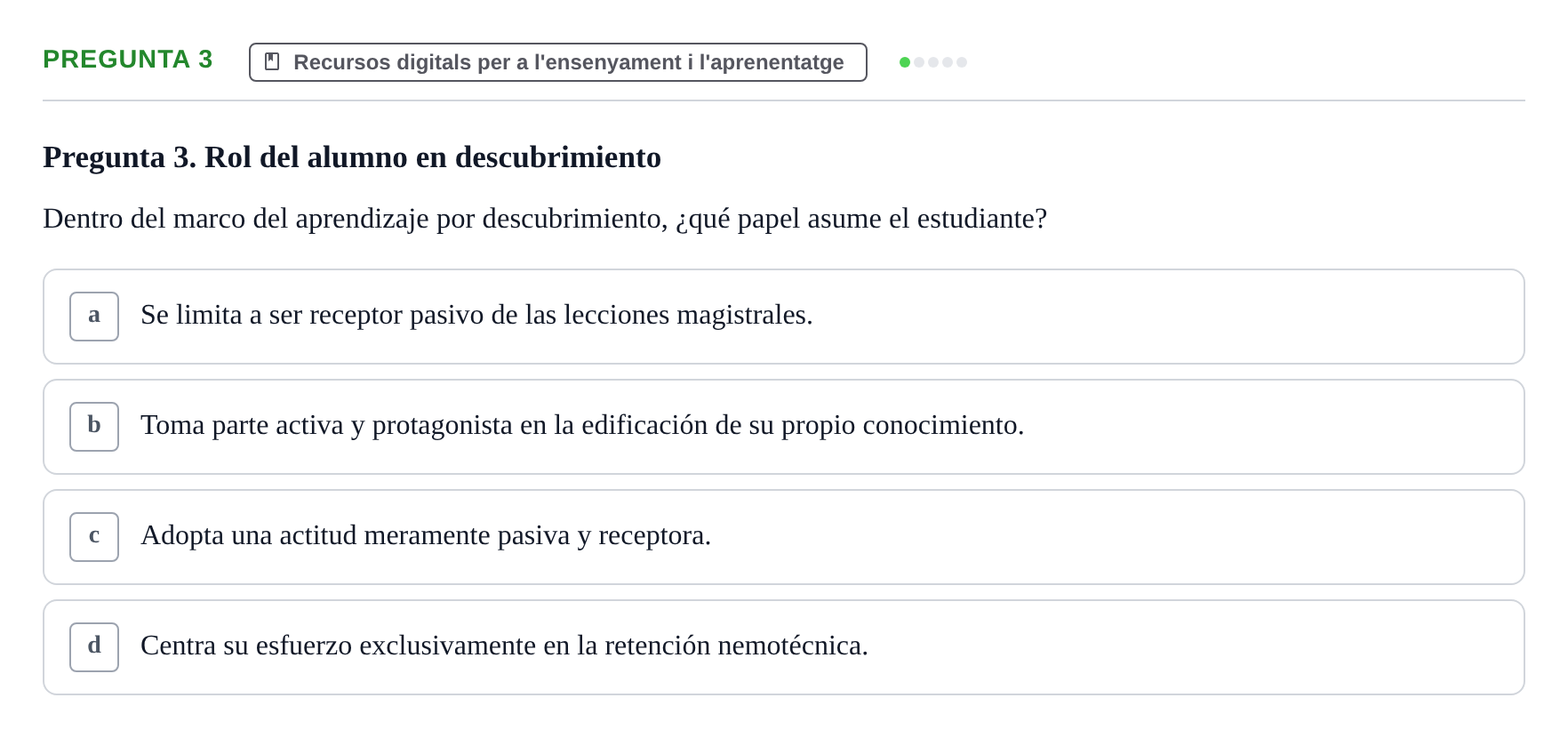 Enunciado: Pregunta 3