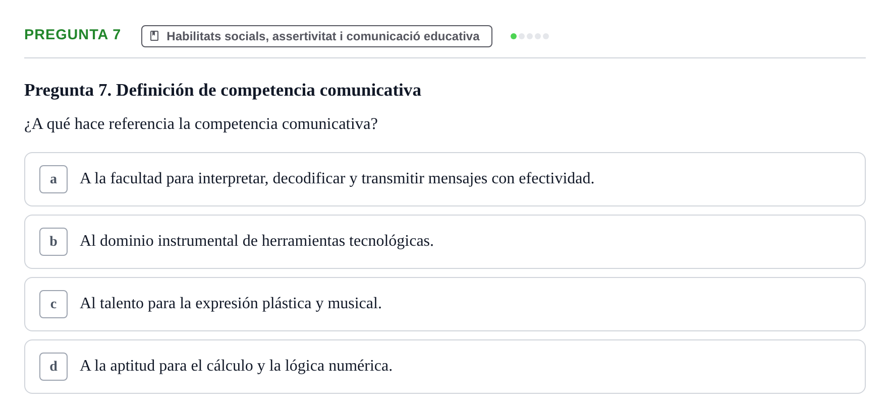 Enunciado: Pregunta 7