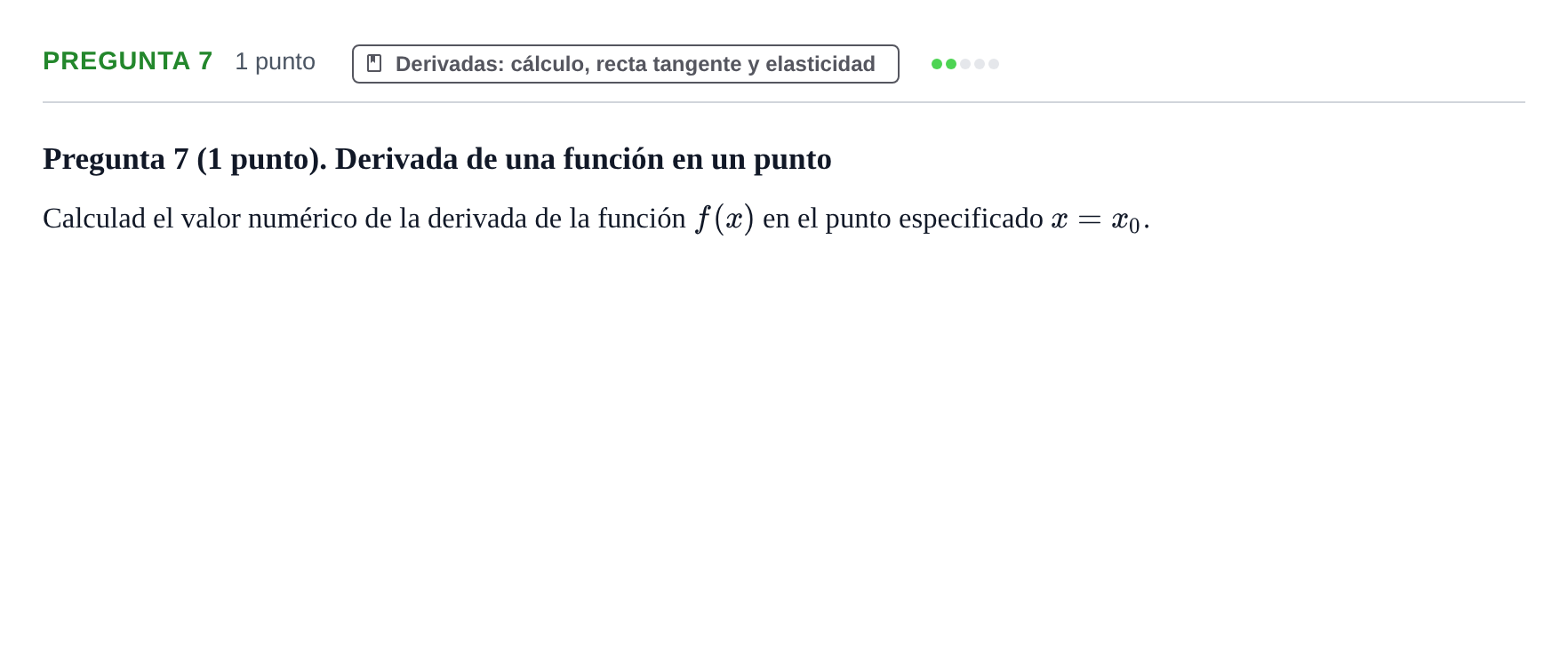 Enunciado: Pregunta 7 · Fundamentos de Matemáticas UOC 2020