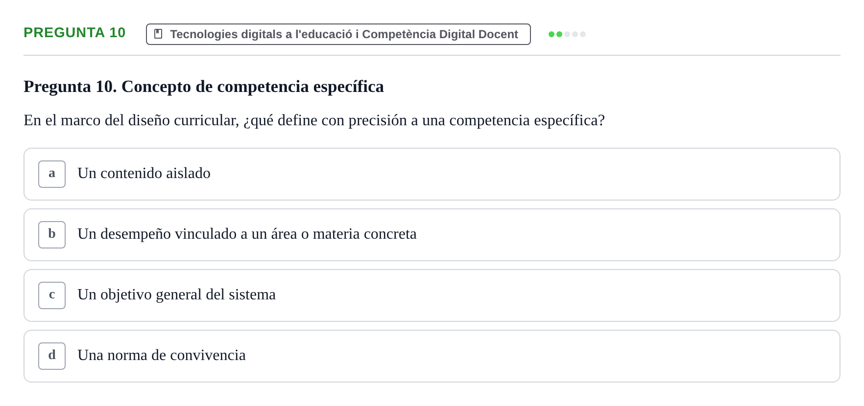 Enunciado: Pregunta 10