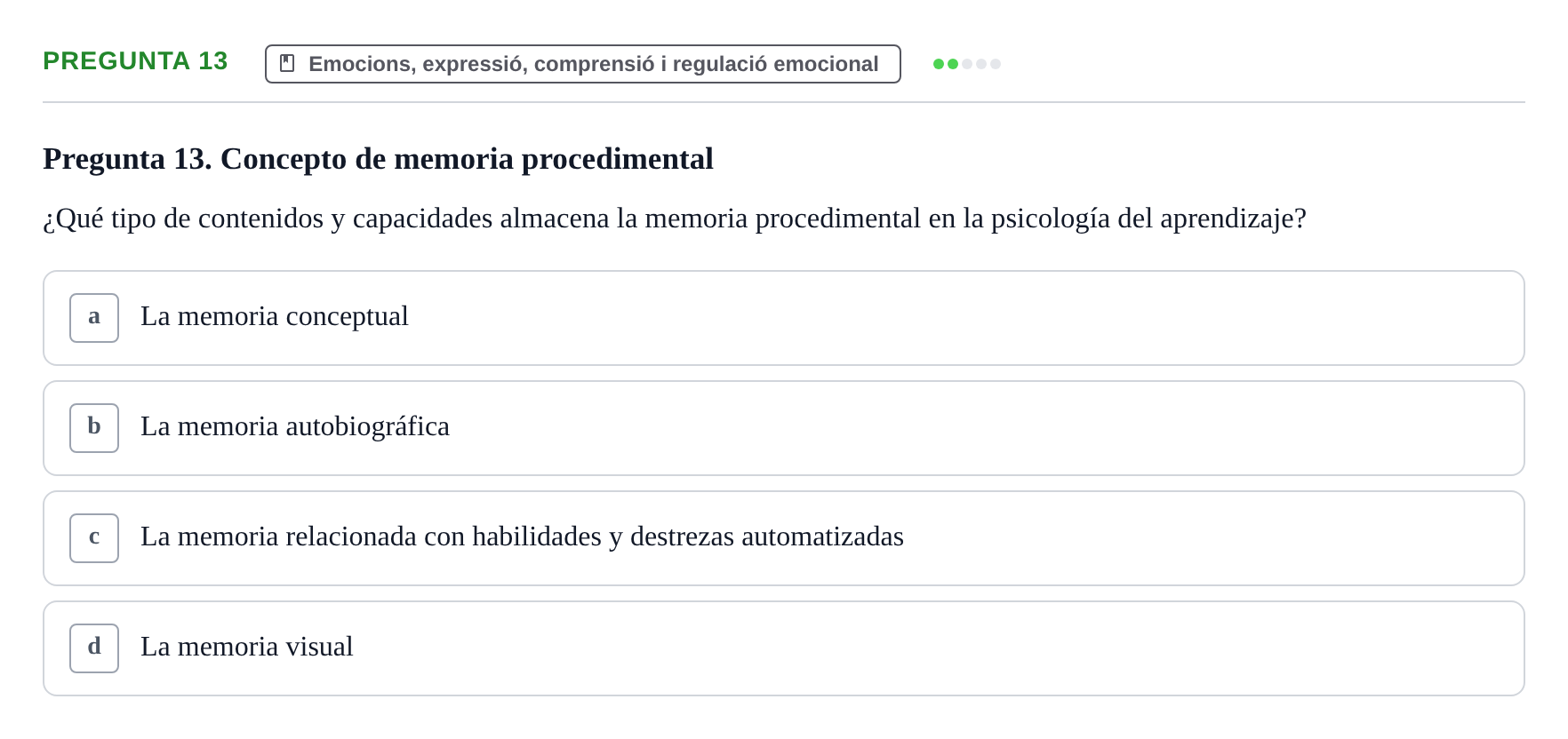 Enunciado: Pregunta 13