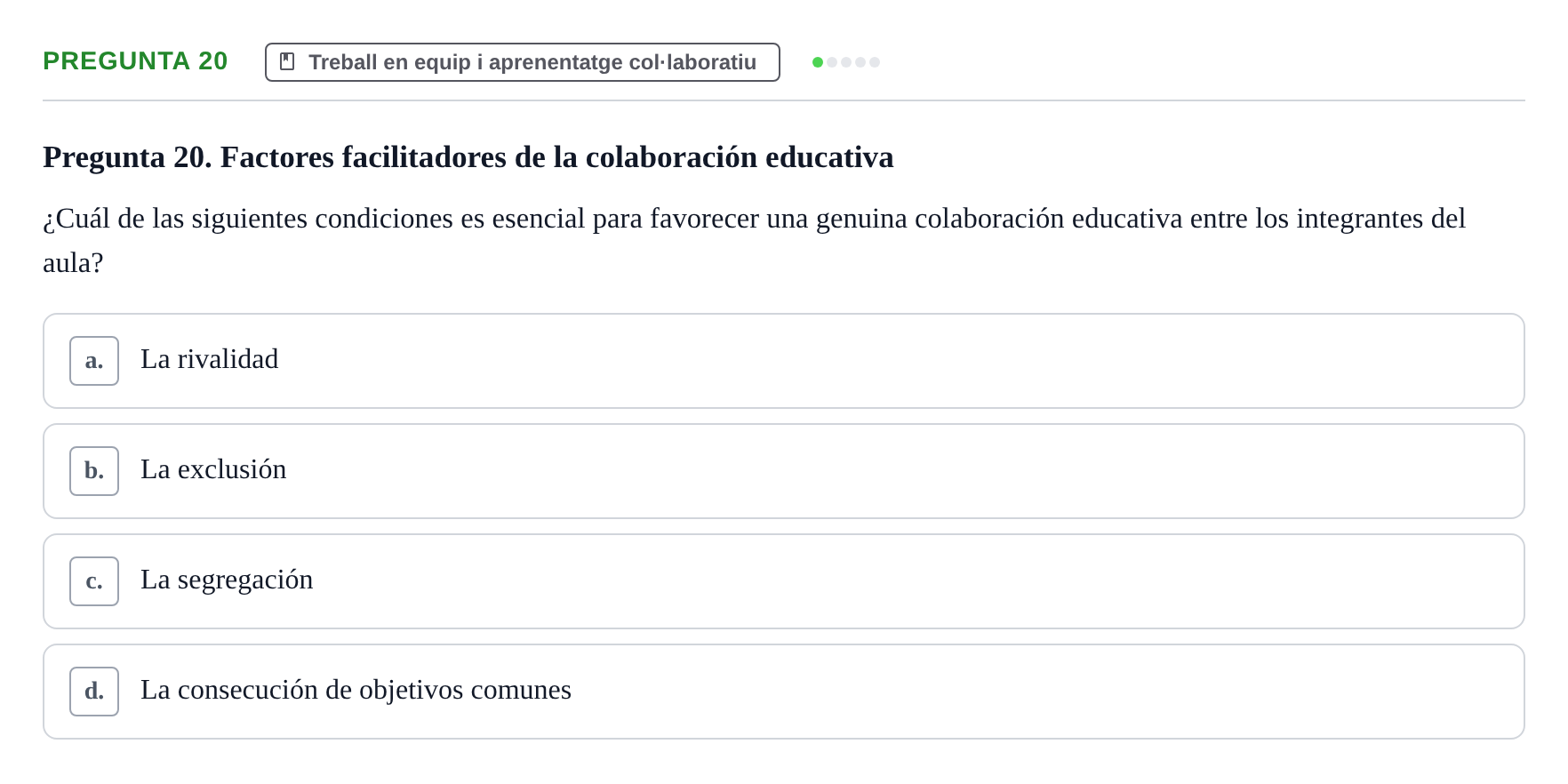 Enunciado: Pregunta 20