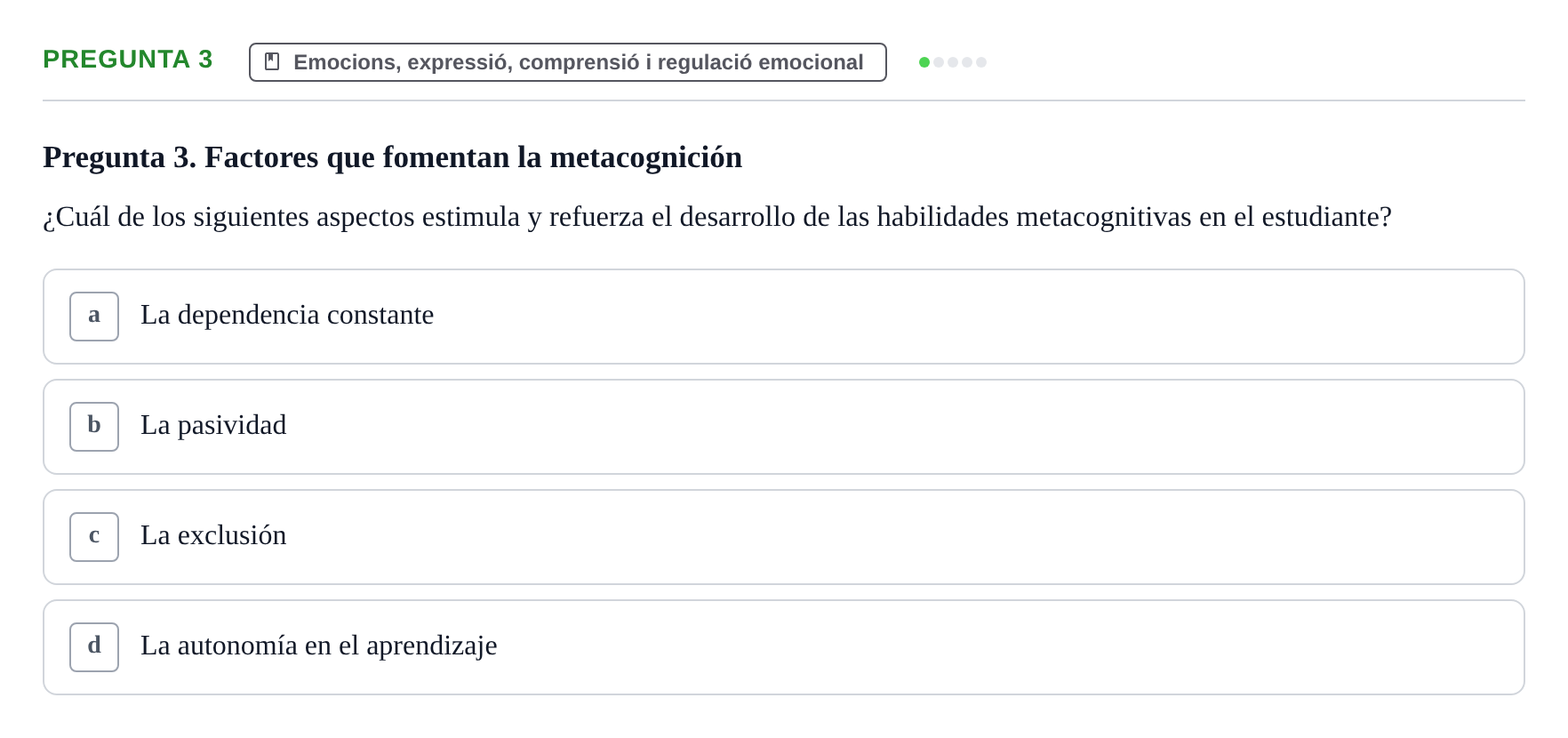 Enunciado: Pregunta 3