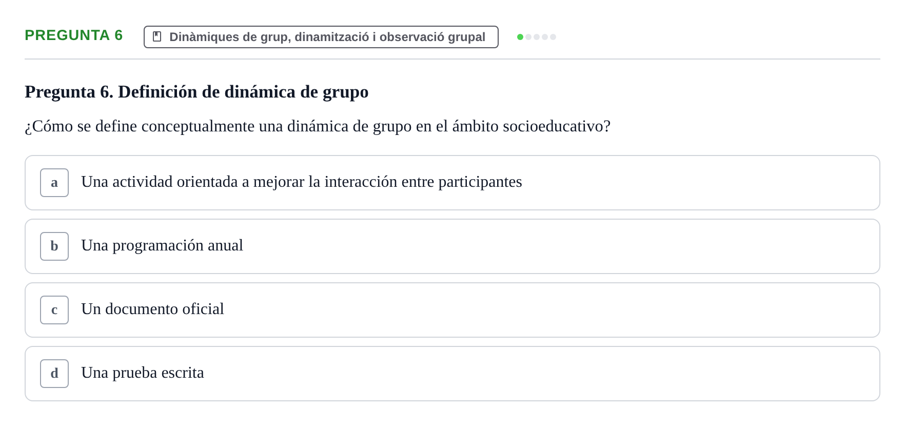 Enunciado: Pregunta 6