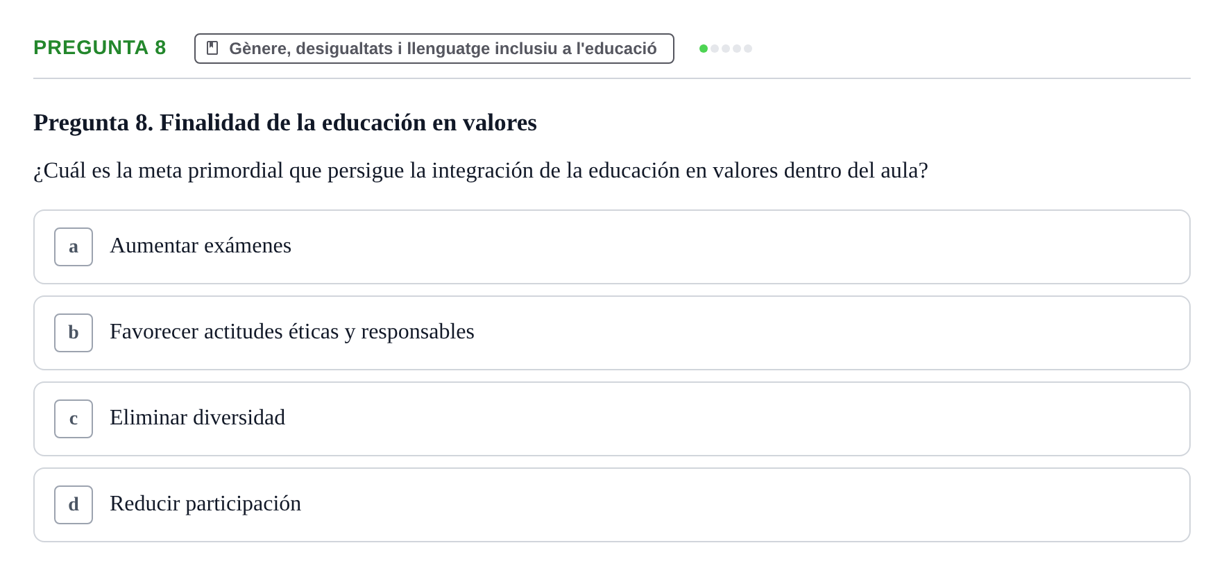 Enunciado: Pregunta 8