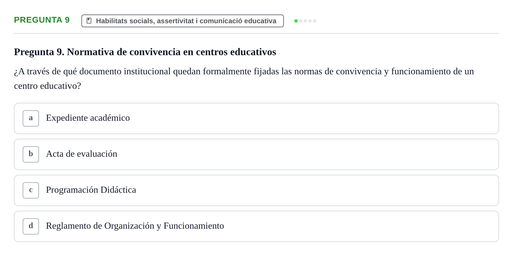 Enunciado: Pregunta 9
