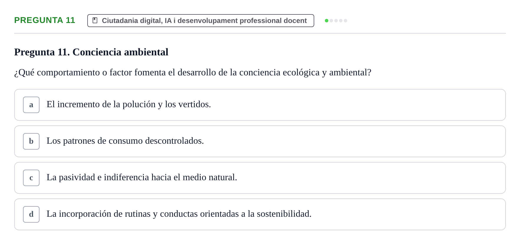 Enunciado: Pregunta 11