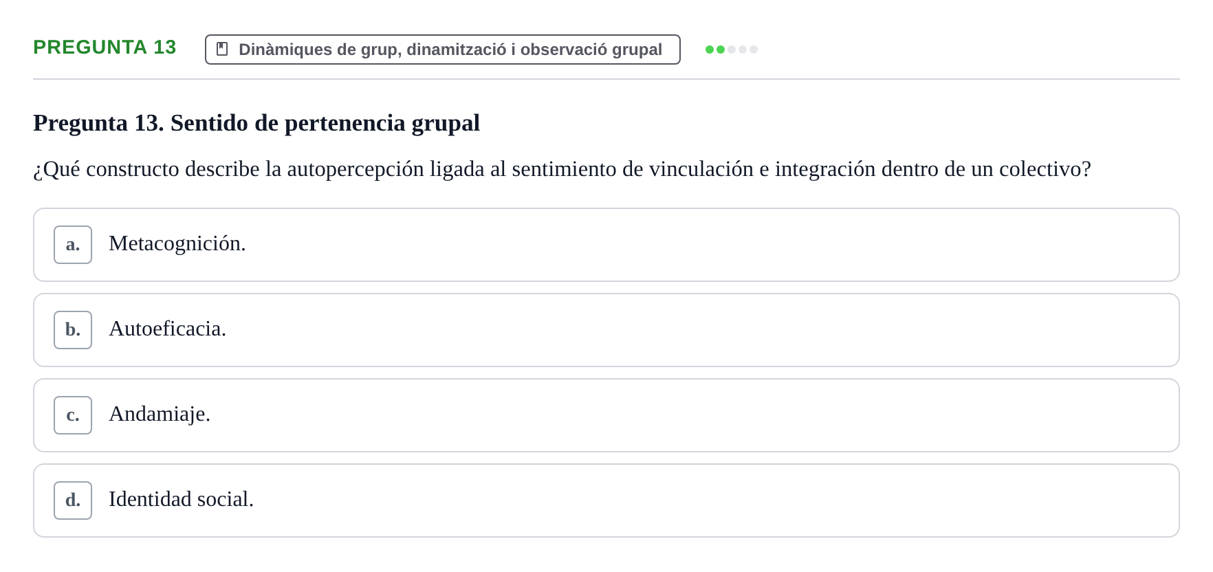 Enunciado: Pregunta 13