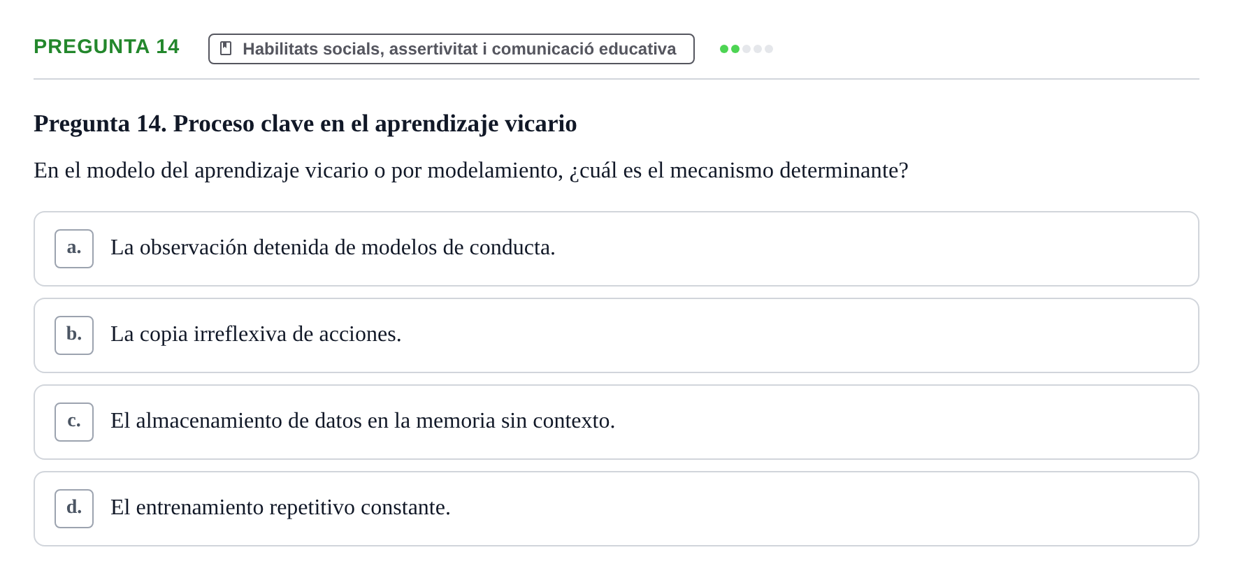 Enunciado: Pregunta 14