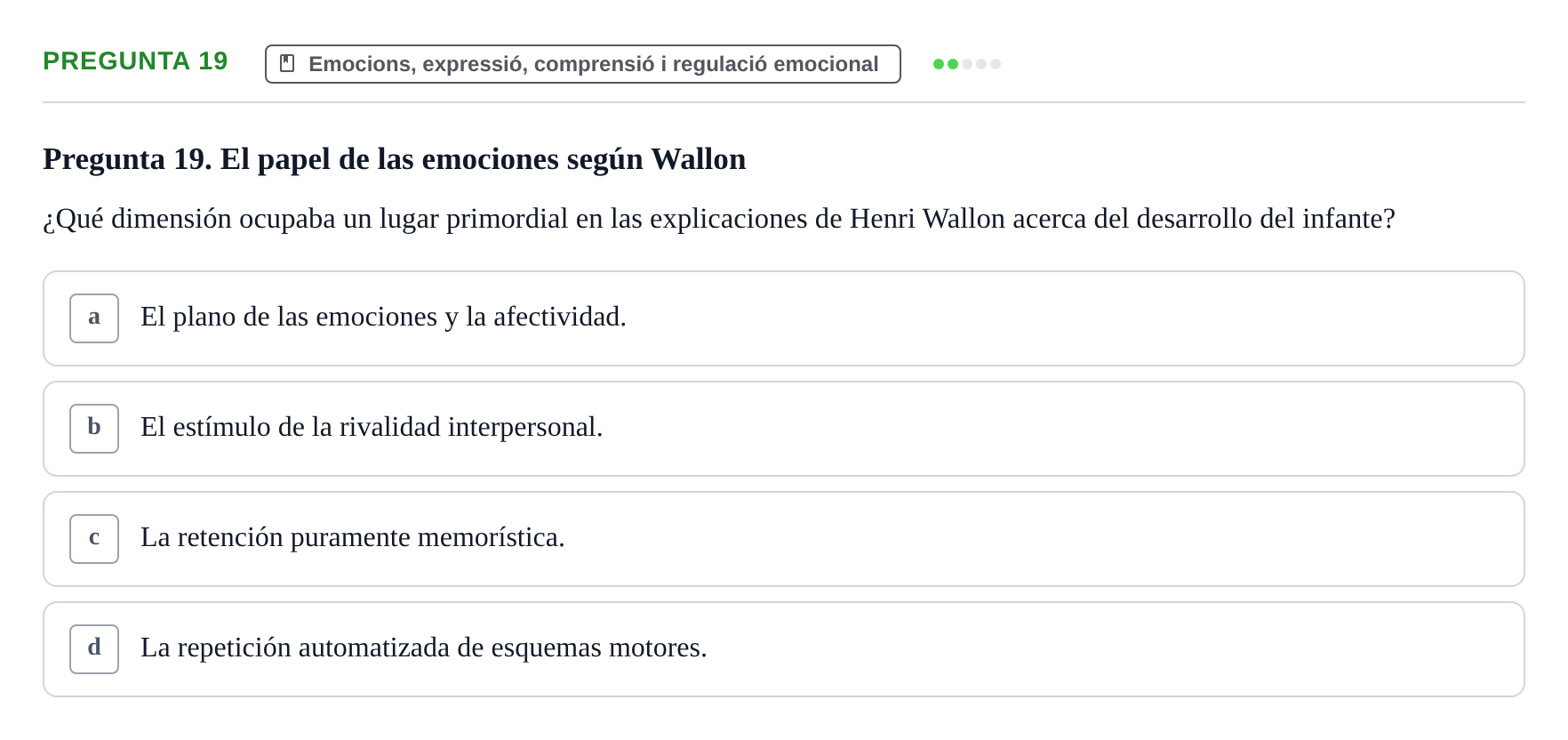 Enunciado: Pregunta 19