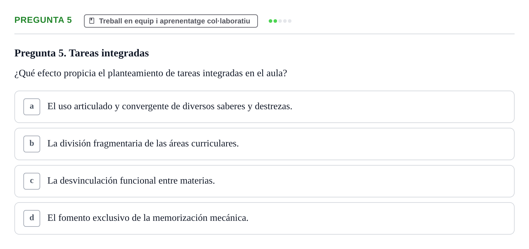 Enunciado: Pregunta 5