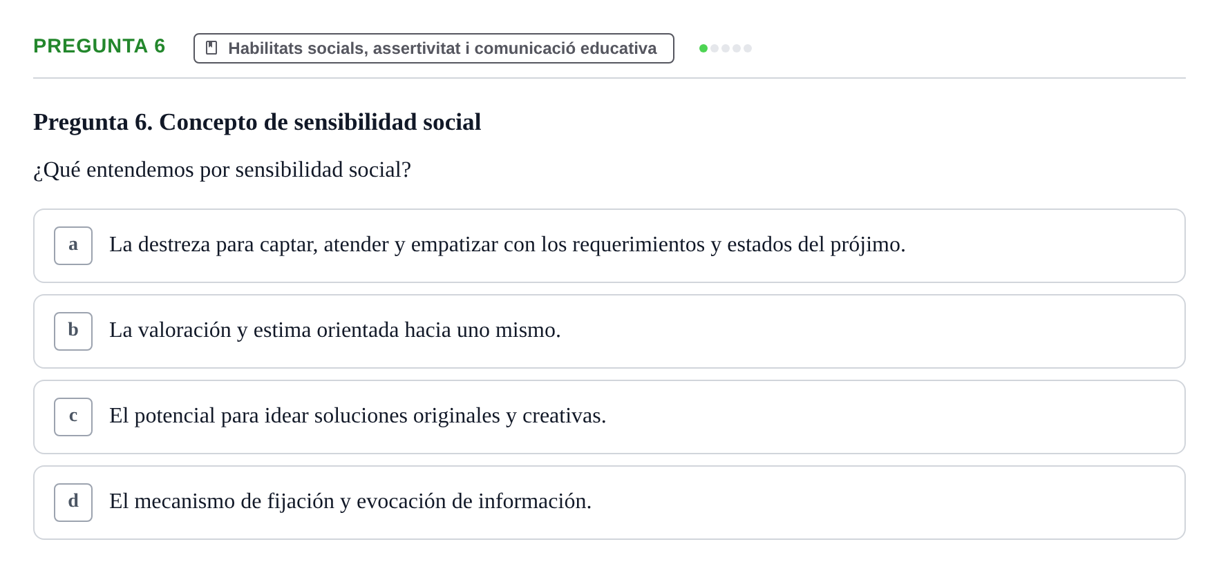 Enunciado: Pregunta 6