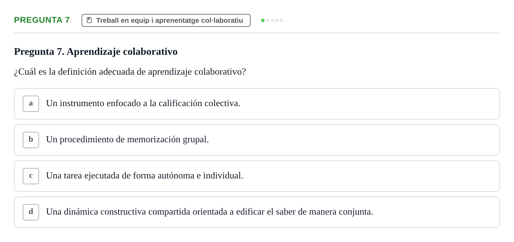 Enunciado: Pregunta 7