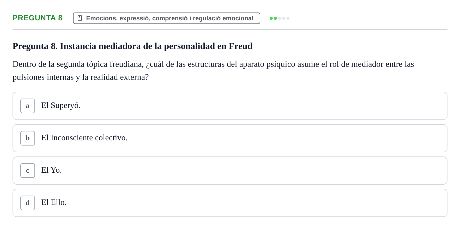 Enunciado: Pregunta 8