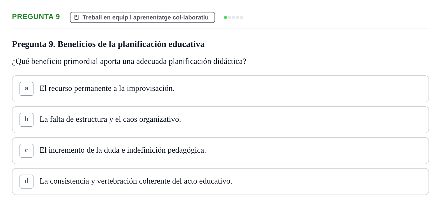 Enunciado: Pregunta 9