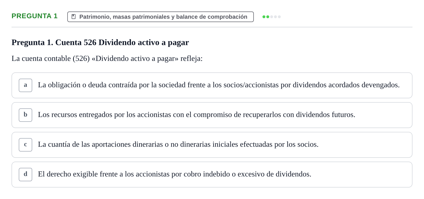 Enunciado: Pregunta 1 · Introducció a la Comptabilitat UAB 2014