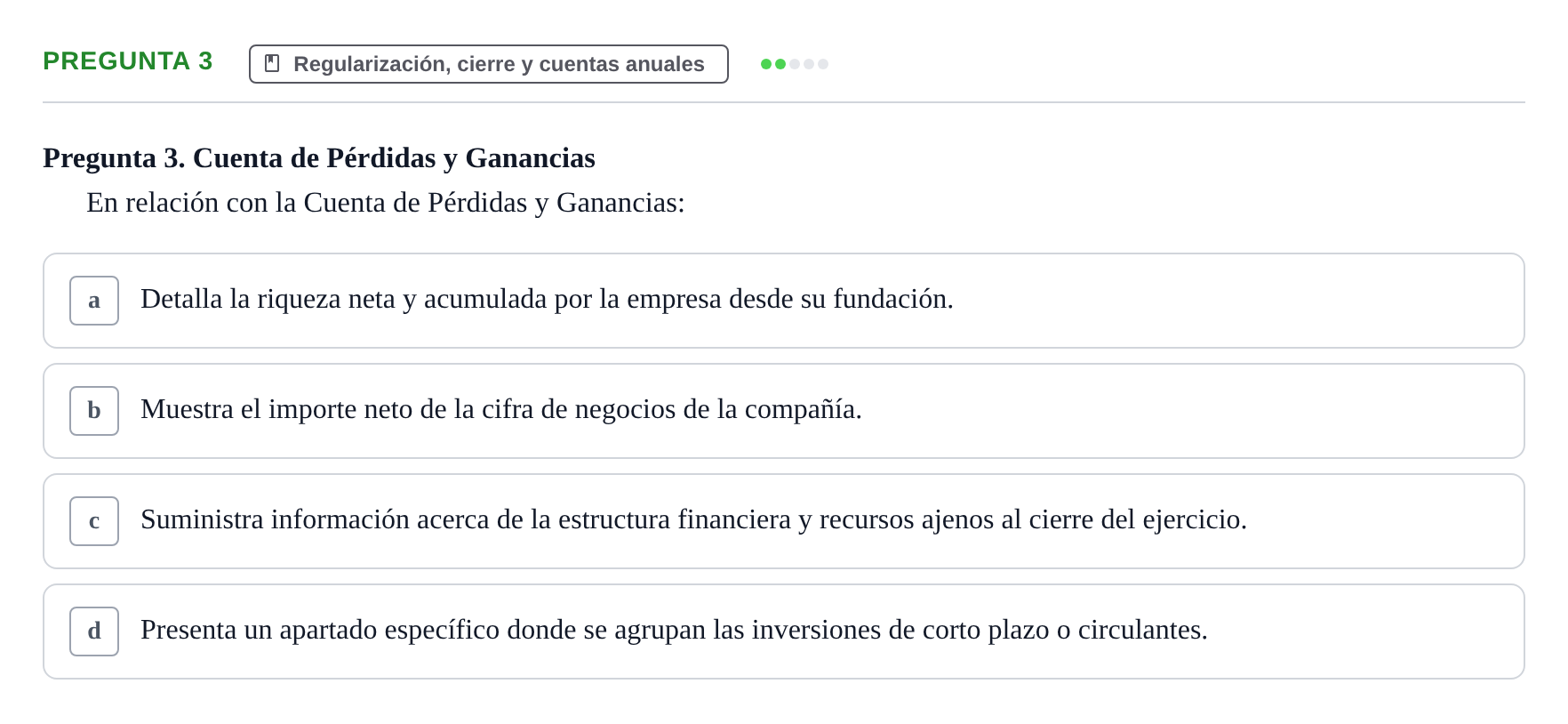 Enunciado: Pregunta 3 · Introducció a la Comptabilitat UAB 2014