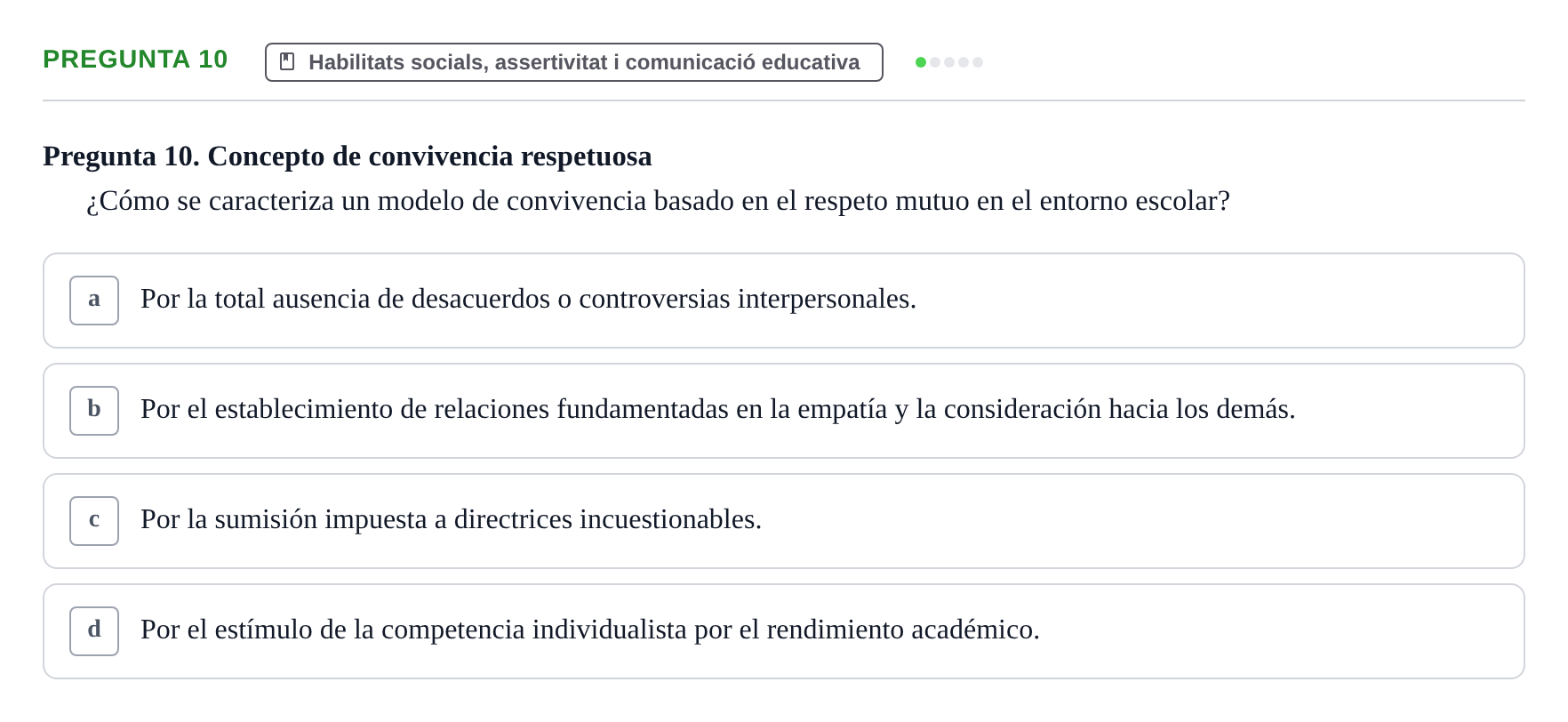 Enunciado: Pregunta 10