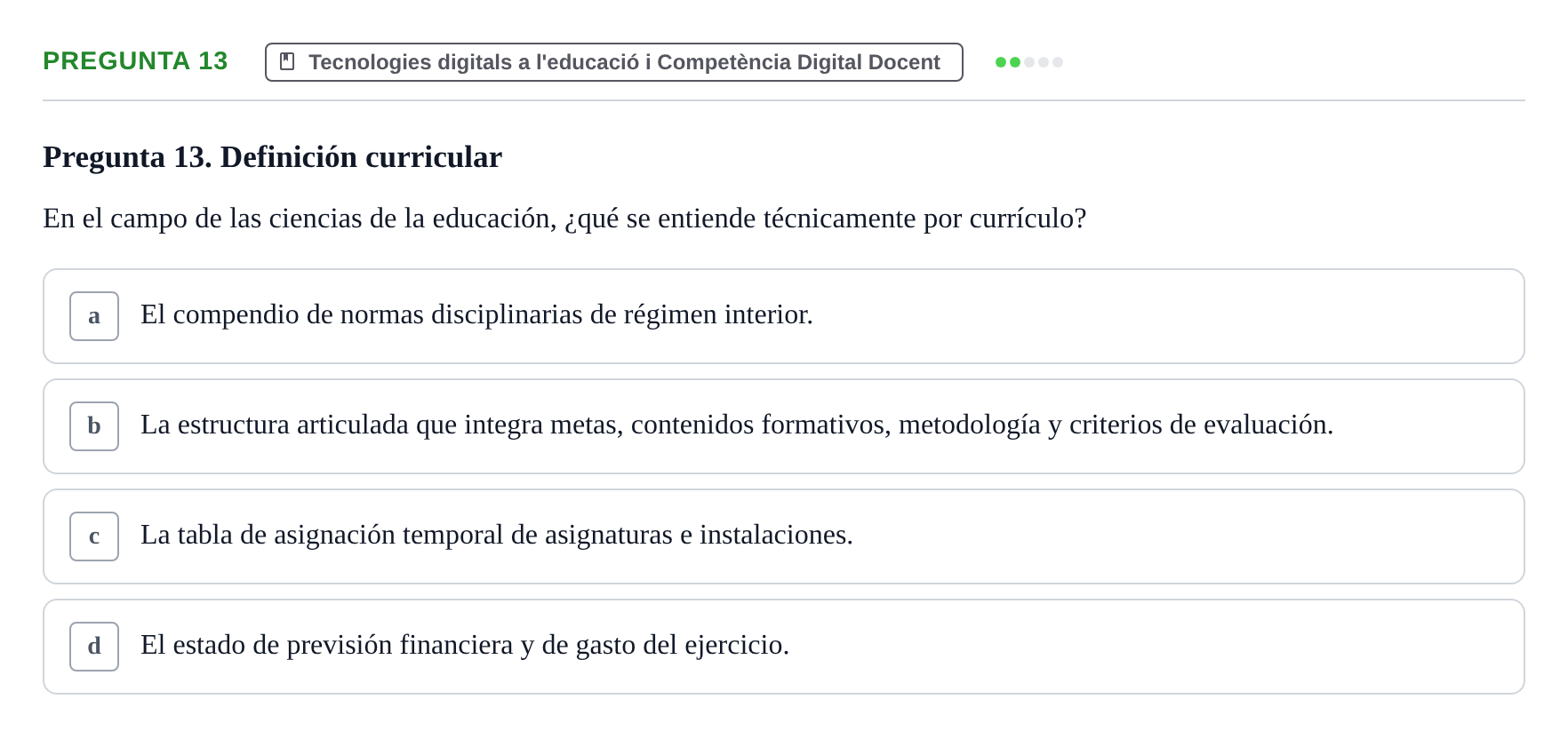 Enunciado: Pregunta 13