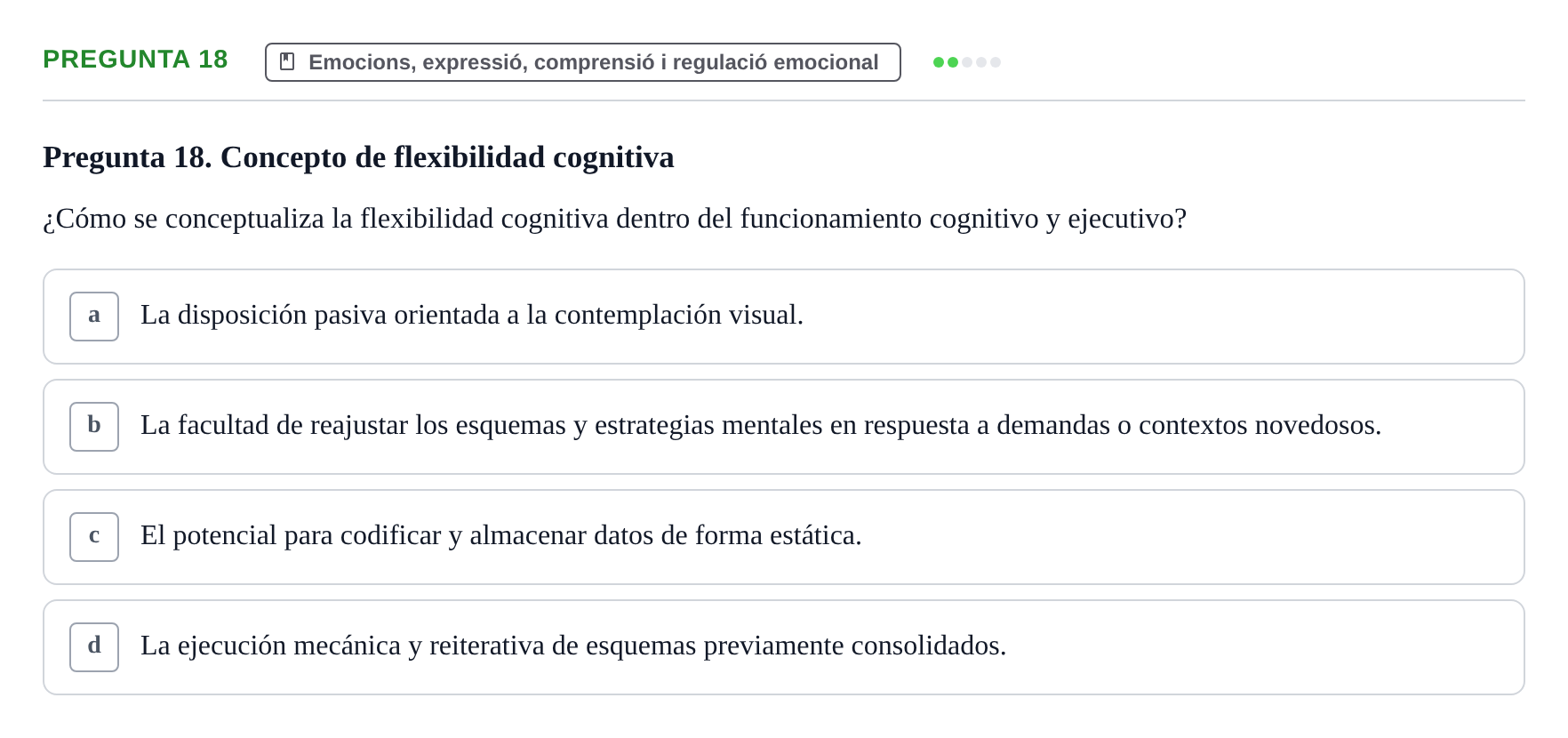 Enunciado: Pregunta 18