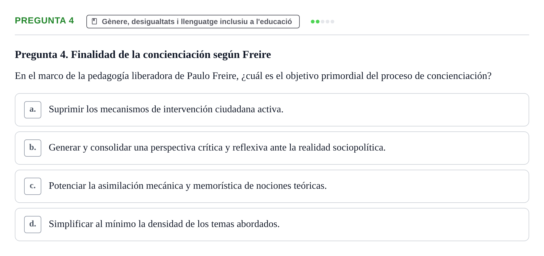 Enunciado: Pregunta 4