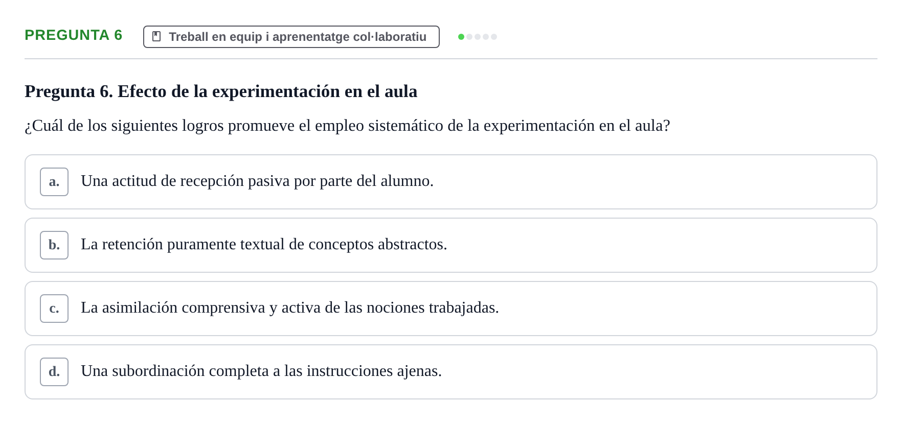 Enunciado: Pregunta 6